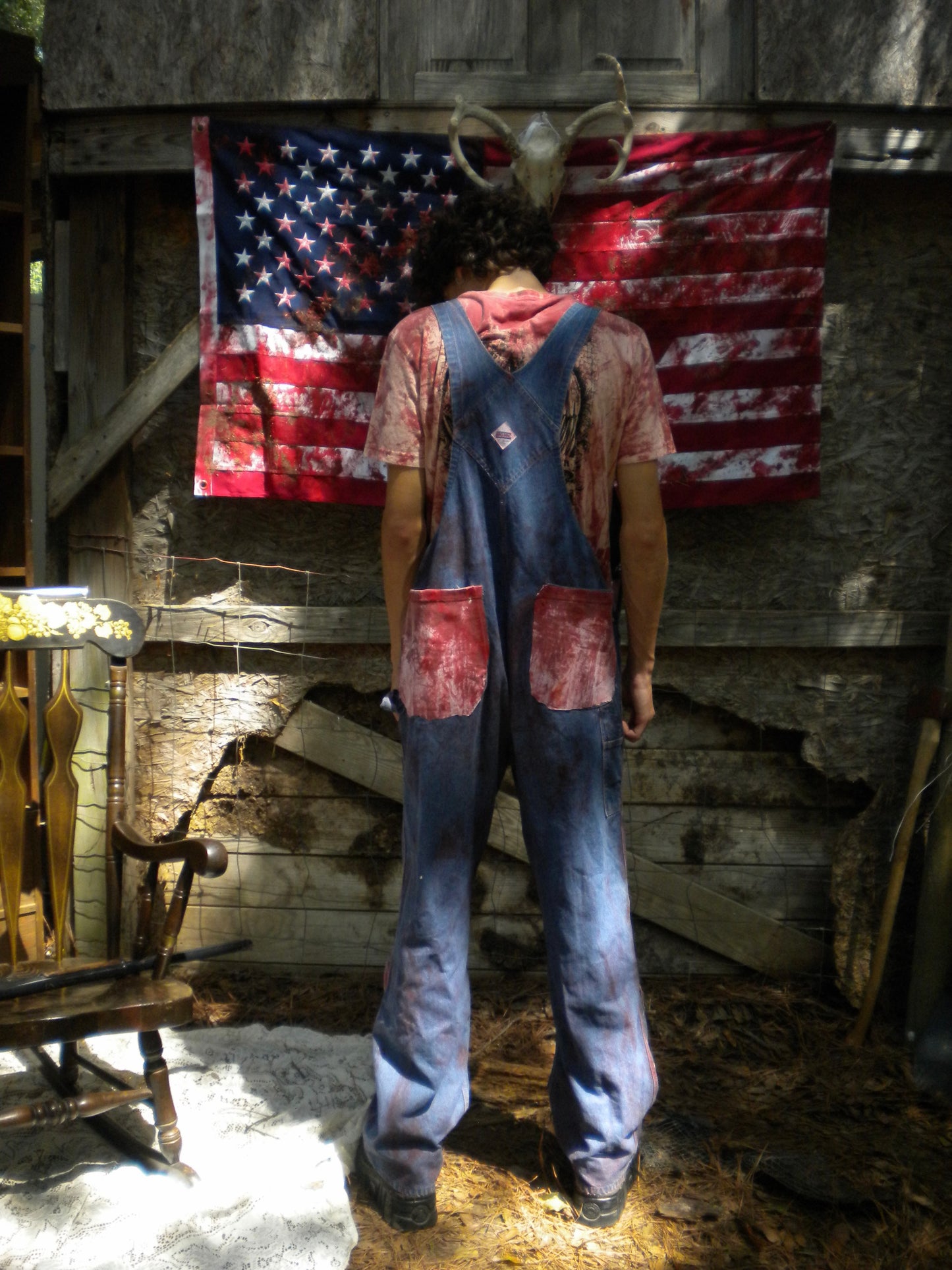 Bloody Rust Dyed Born Alive Overalls