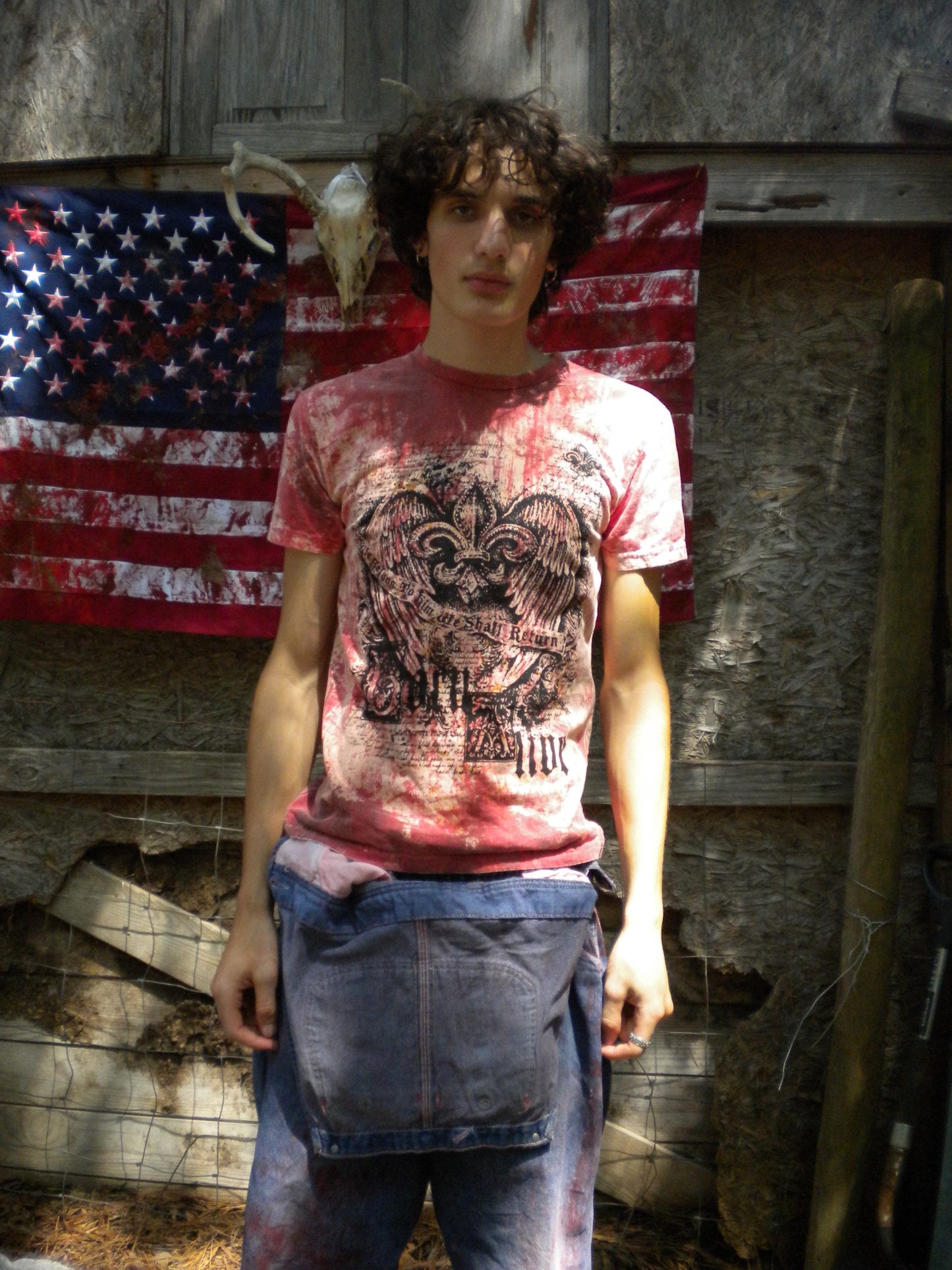 Bloody Rust Dyed Born Alive  Tee