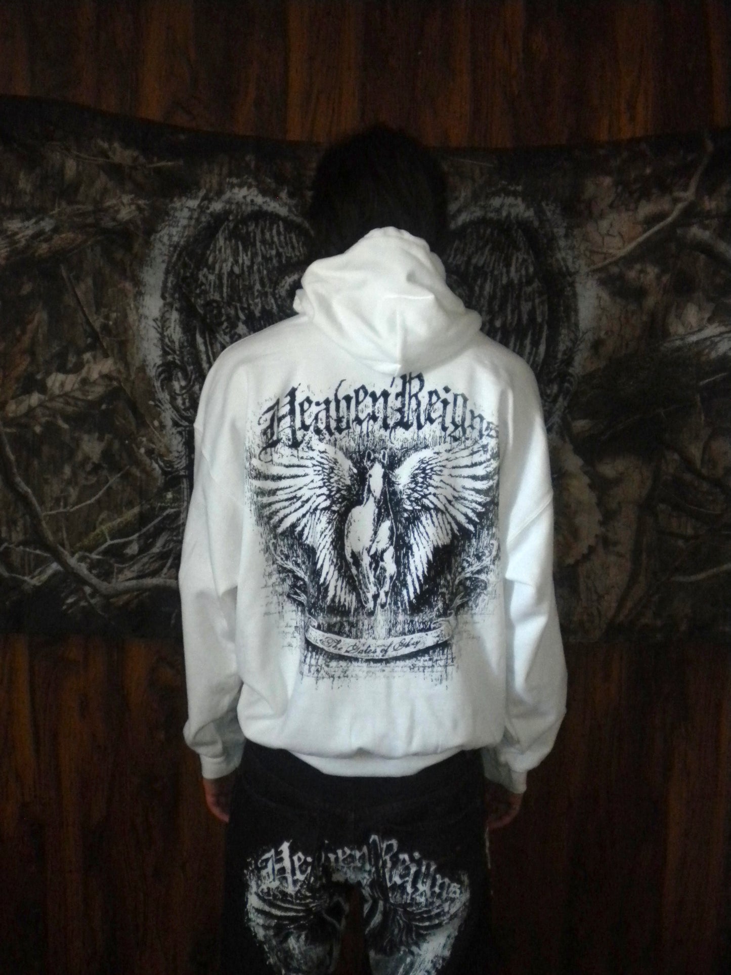 Heaven Reigns White Hoodie