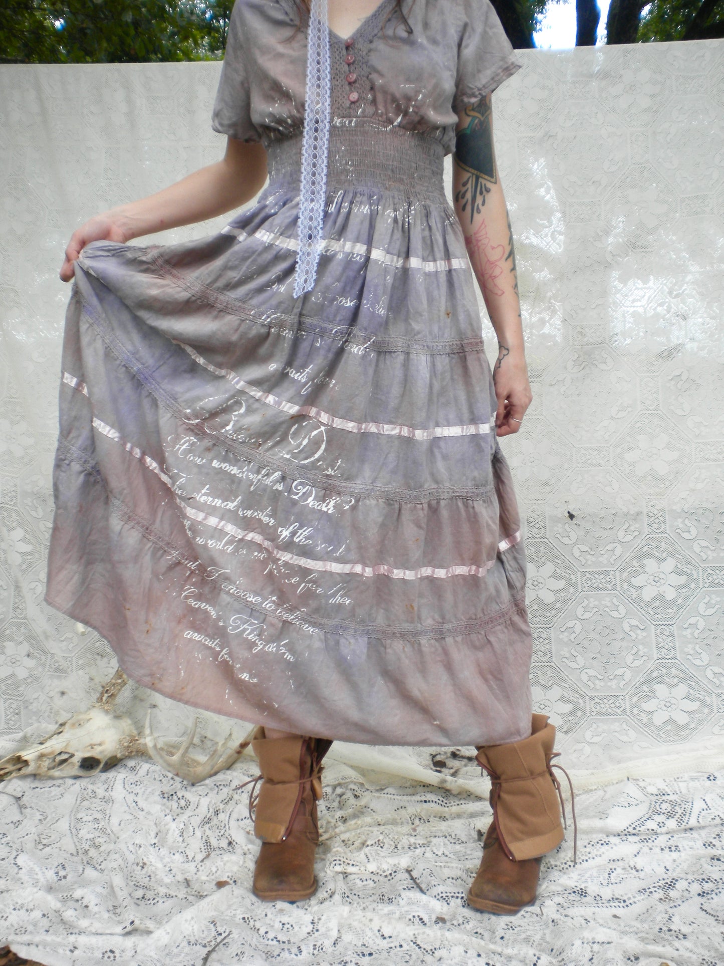 Rust Dye Beloved Dust Cottage Dress