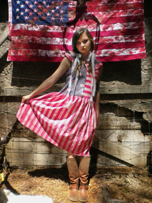 Bloody Rust Dyed Vintage Americana Dress