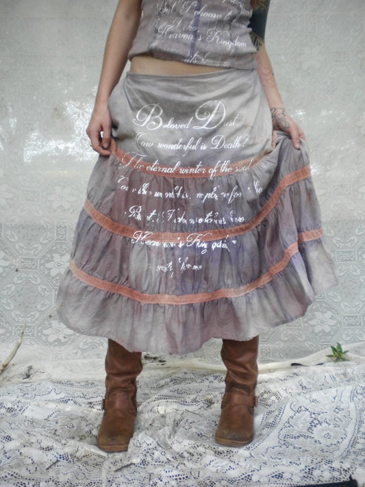 Beloved Dust Purple Blush Midi Skirt