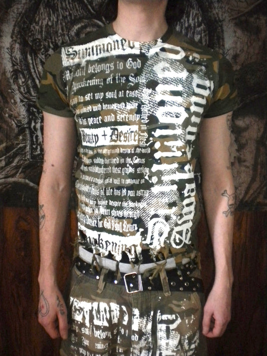 Summoned Awakening Distressed Camo Tee