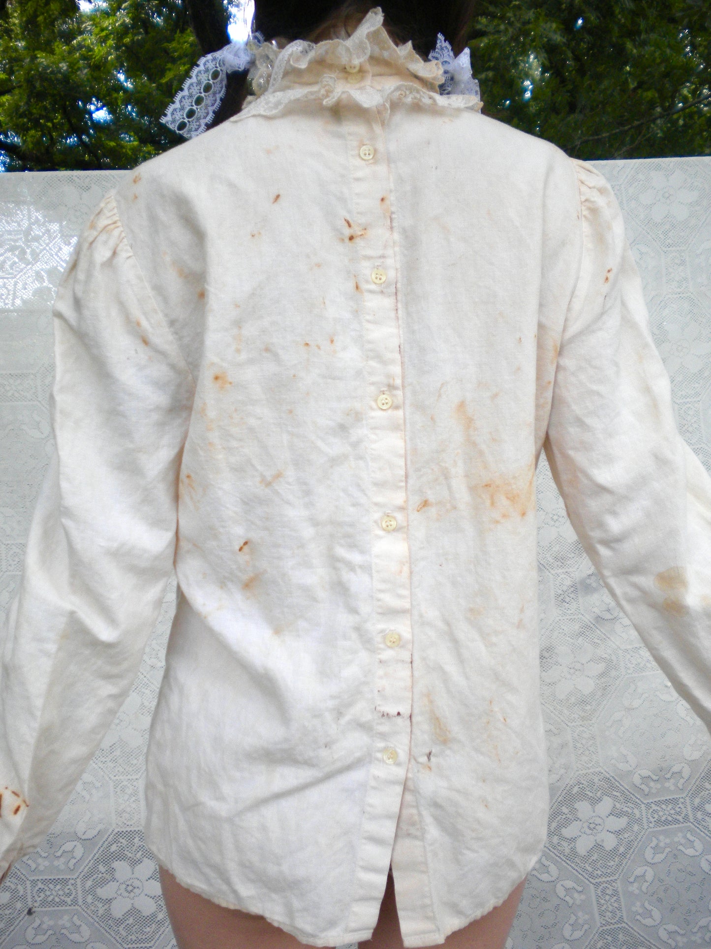 Rust Dye Boneyard Ashes Vintage Blouse