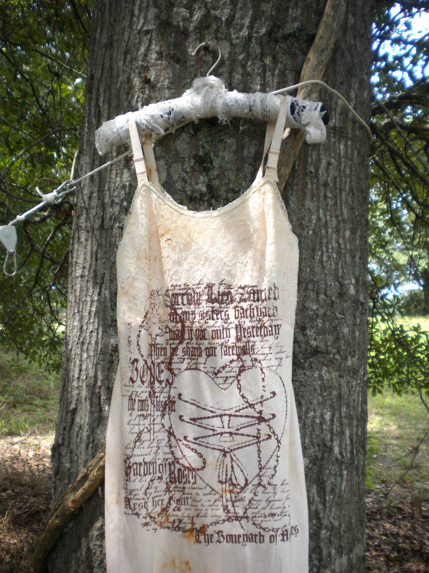 Rust Dye Boneyard Ashe Pink Slip Dress