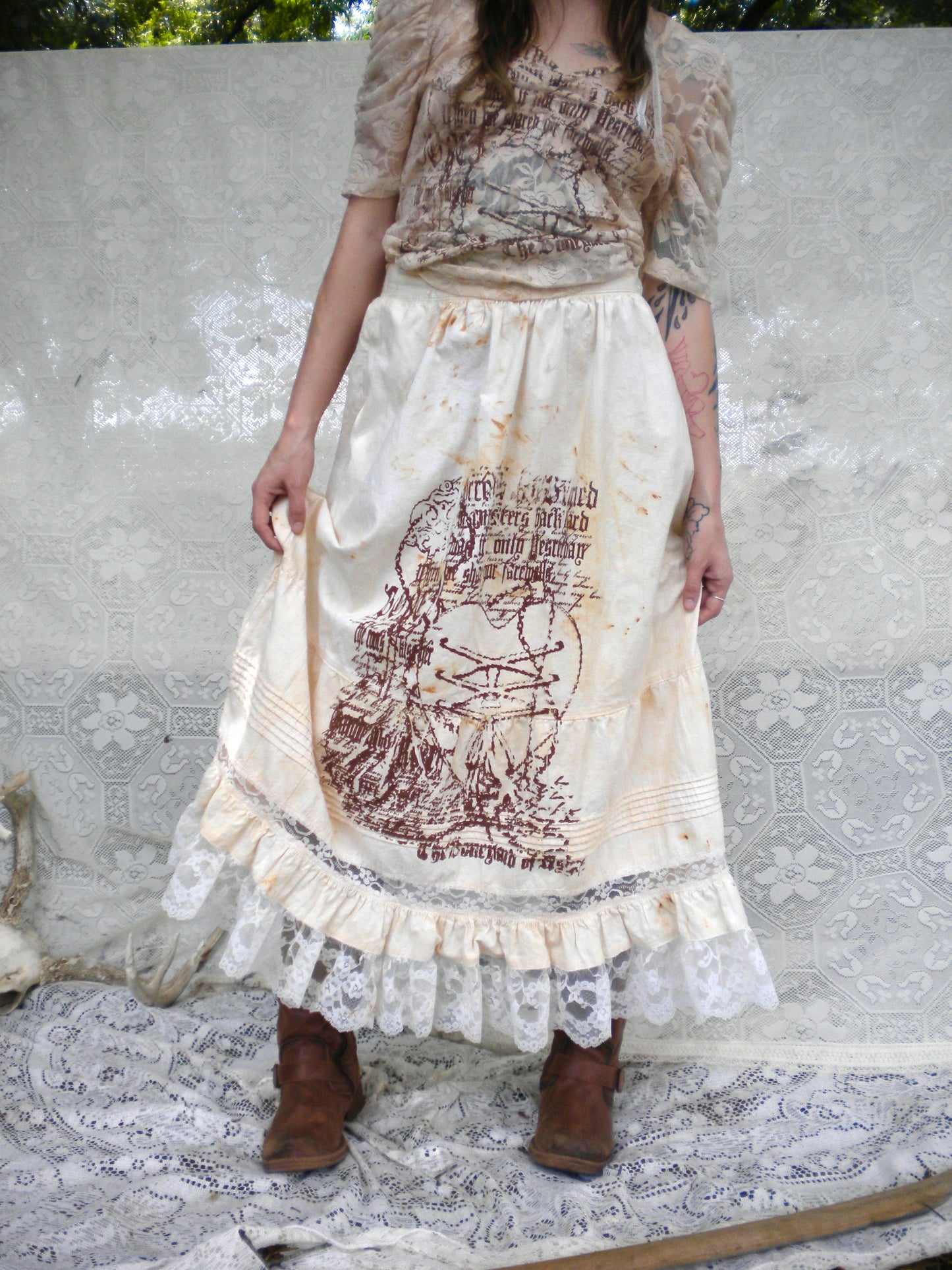 Rust Dye Boneyard Ashe Vintage Skirt