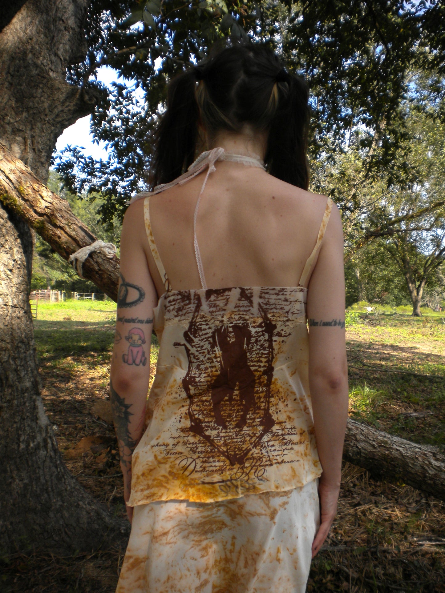 Rust Dye In Loving Memory Lace Cami