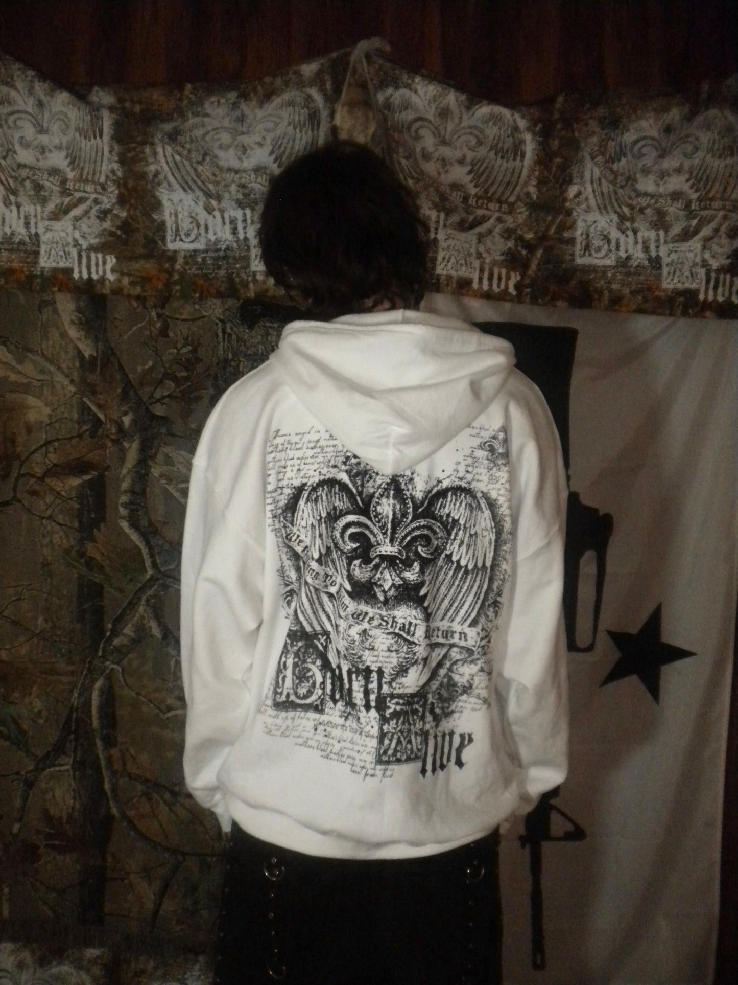 Born Alive White Hoodie