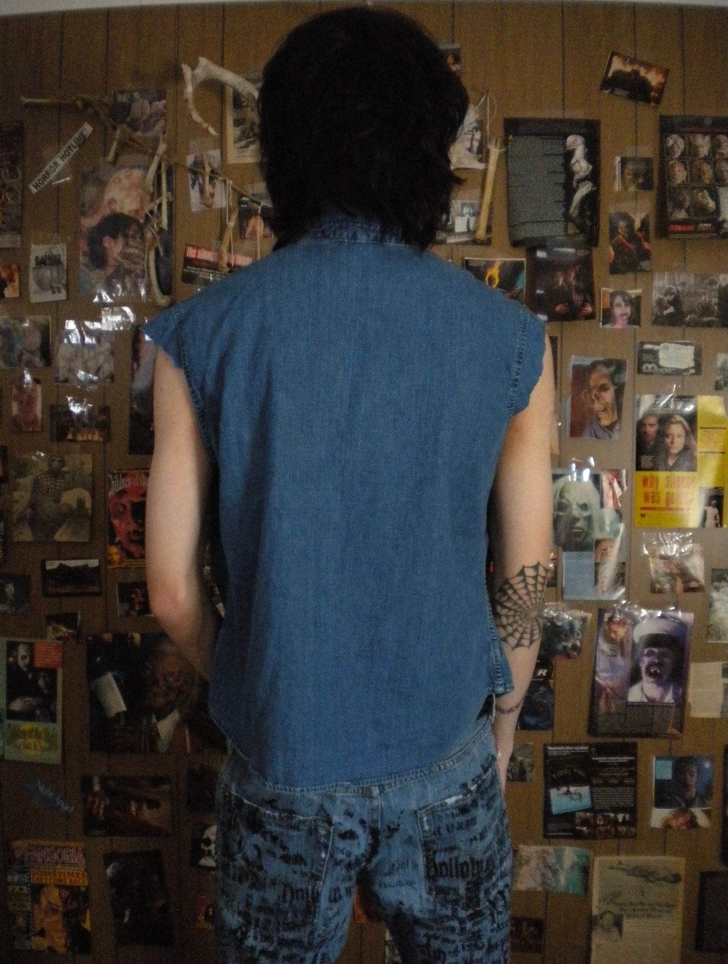 1/1 Bruises + Bones Patch Blue Denim Vest