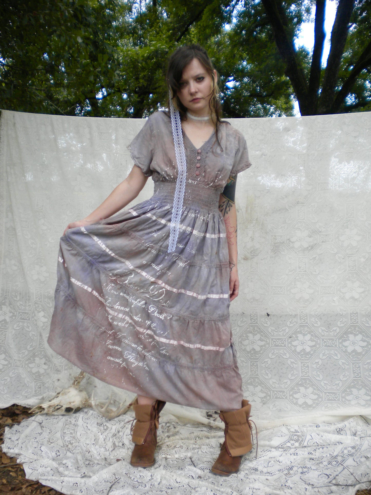 Rust Dye Beloved Dust Cottage Dress