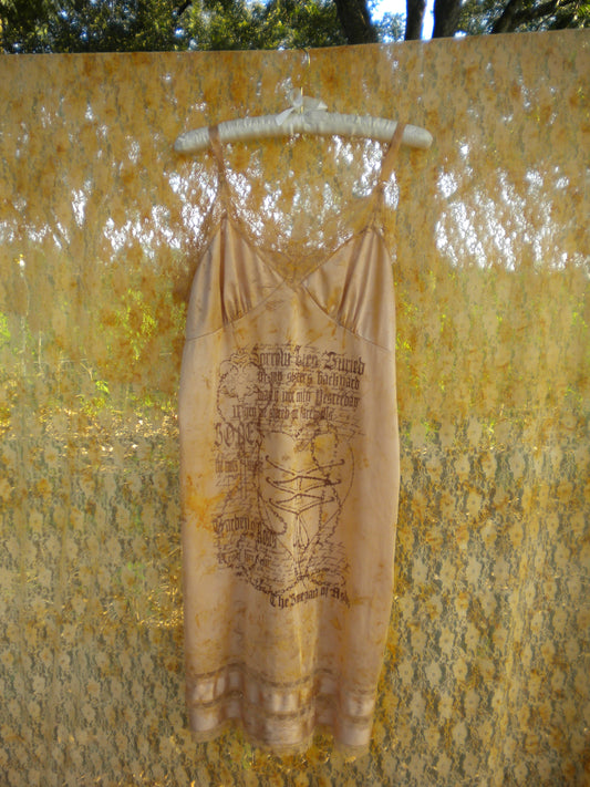 Boneyard Ashes Rust Dyed Lace Slip Dress