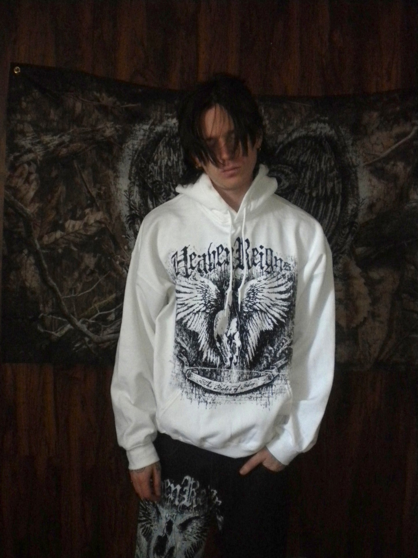 Heaven Reigns White Hoodie