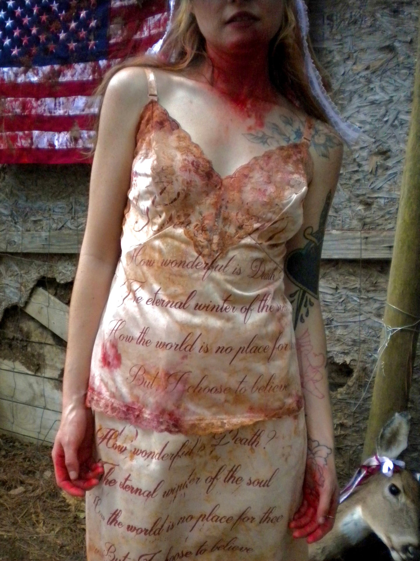 Bloody Rust Dyed Beloved Dust Lace Cami