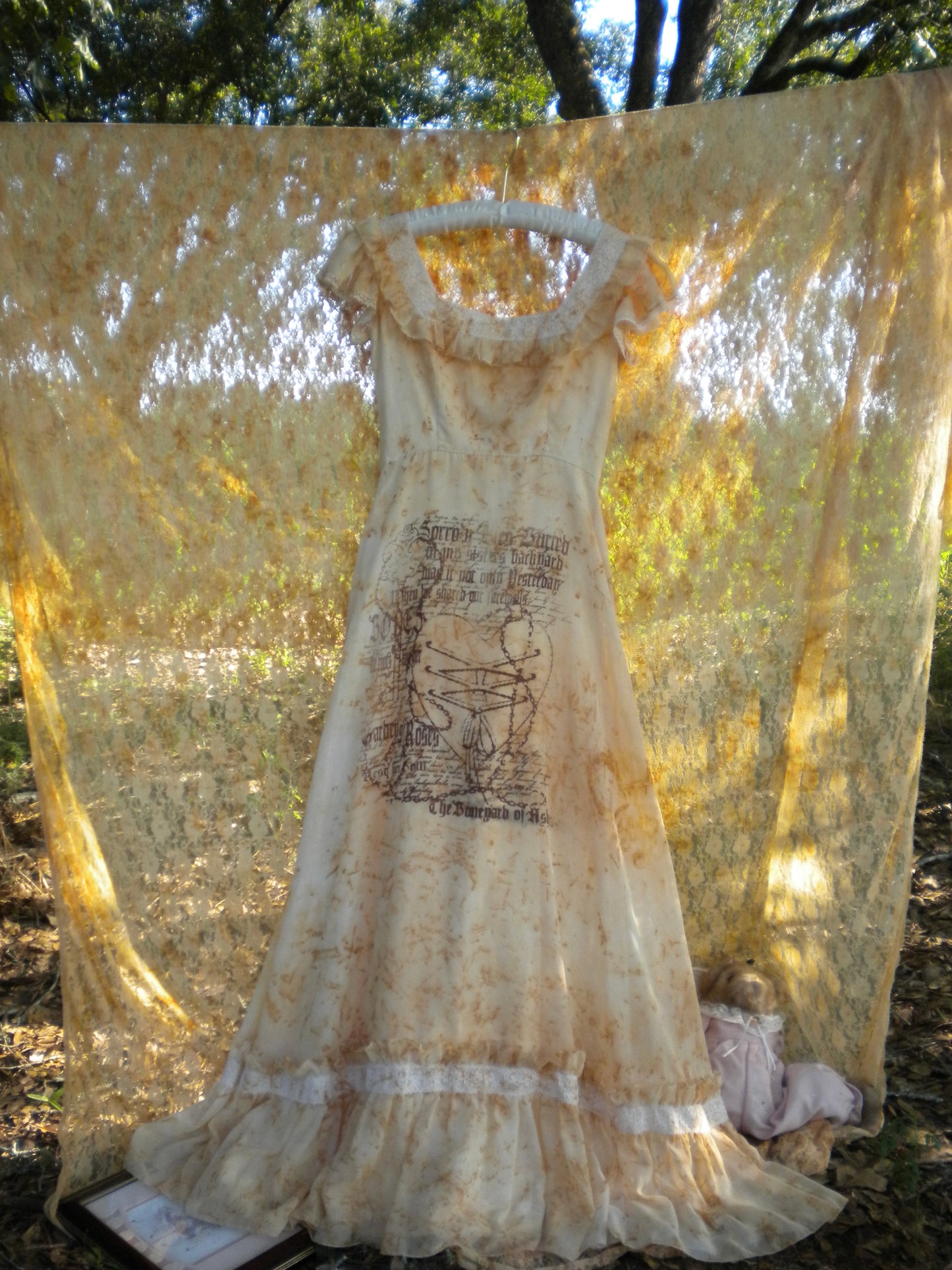 Boneyard Ashes Rust Dyed Vintage Prairie Dress