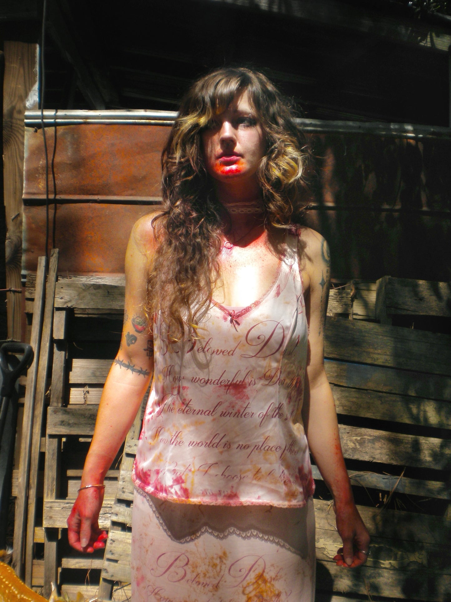 Bloody Rust Dyed Beloved Dust Slip Cami