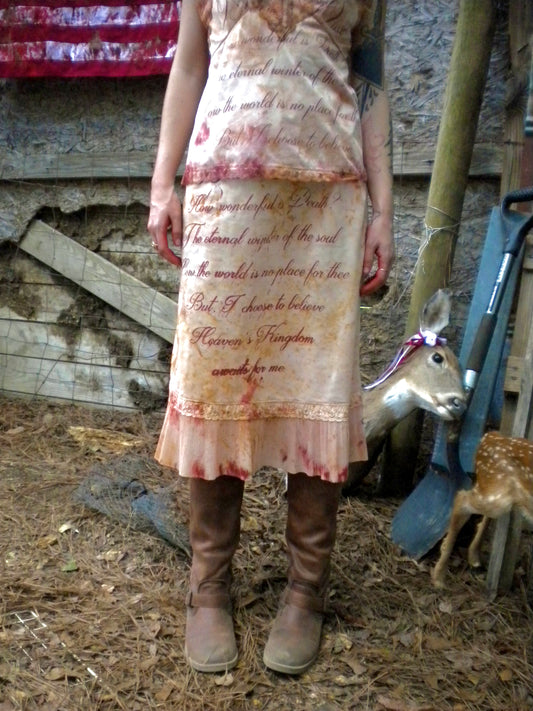 Bloody Rust Dyed Beloved Dust Slip Skirt