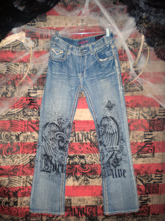 Born Alive Light Wash Jeans 30