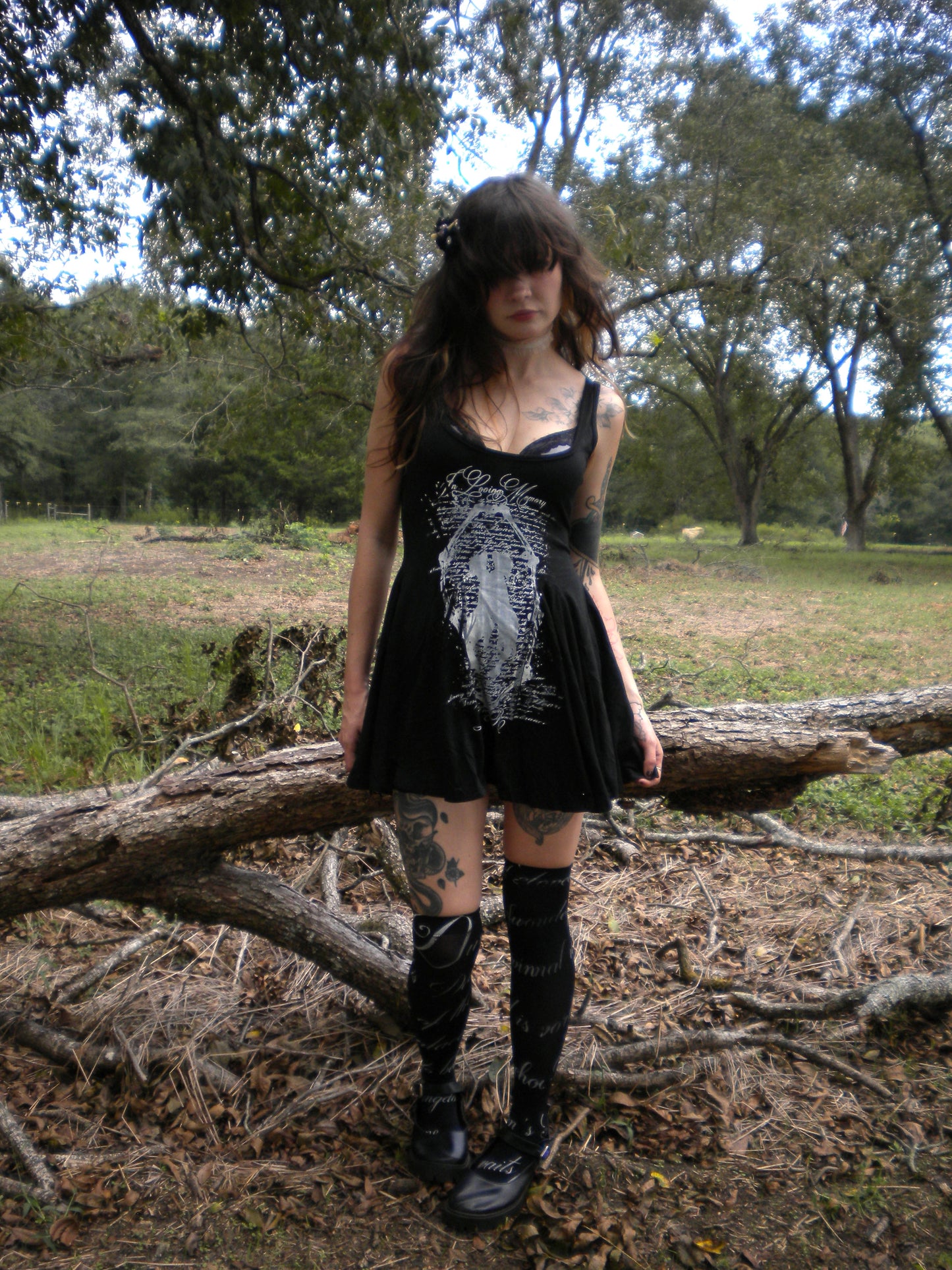 Black In Loving Memory Skater Dress