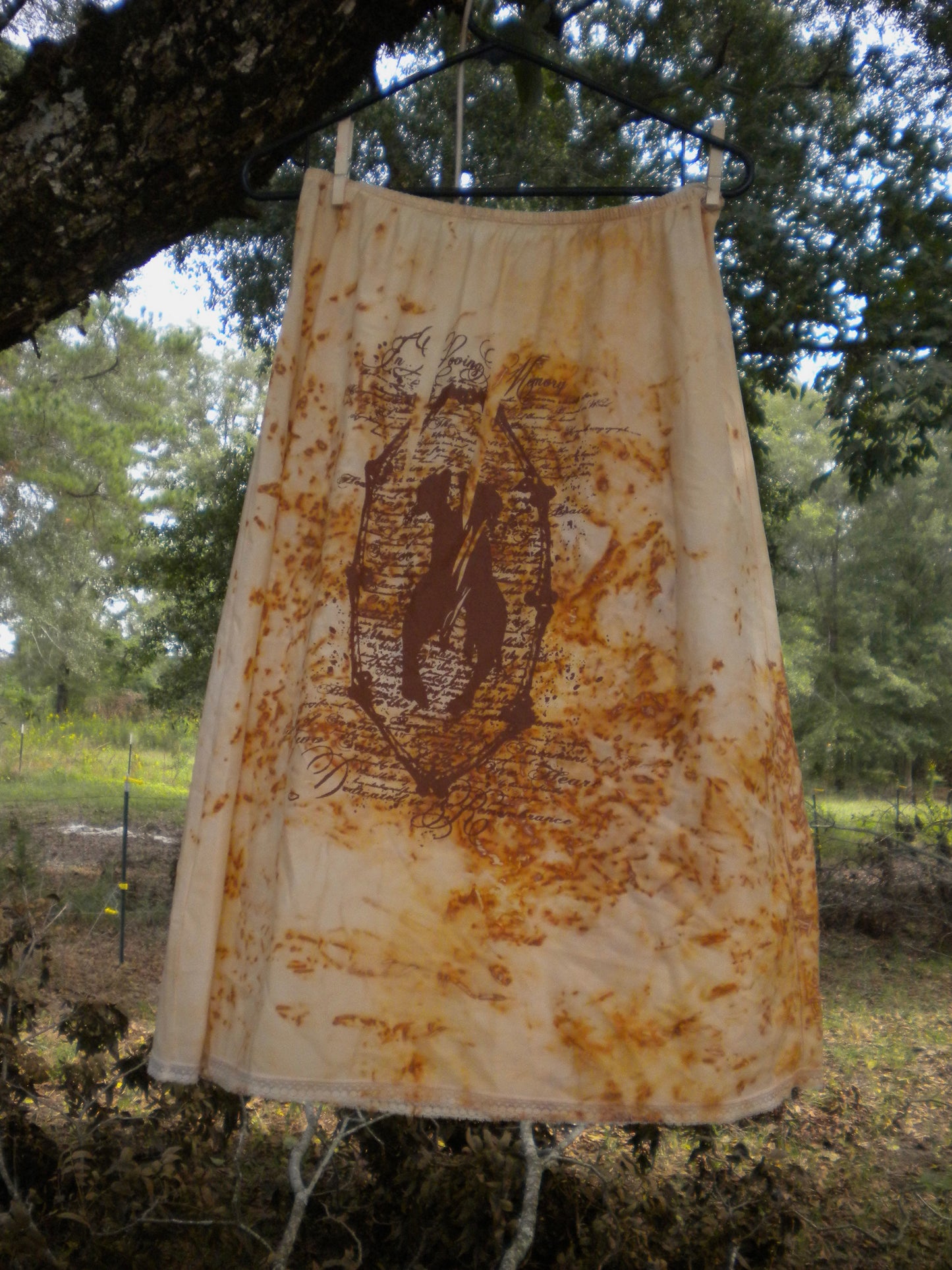 Rust Dye In Loving Memory Skirt 2XL