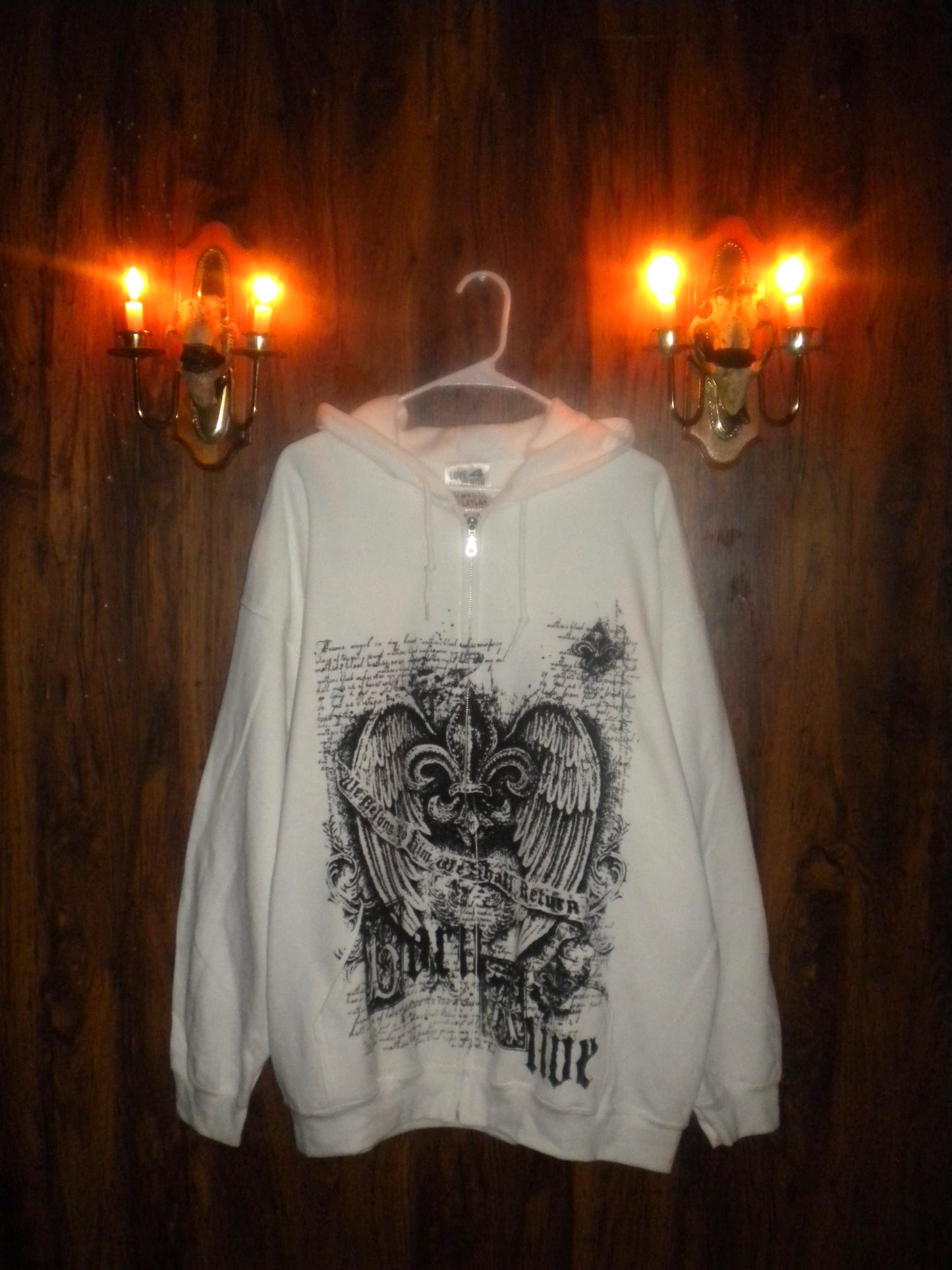 Born Alive White Hoodie