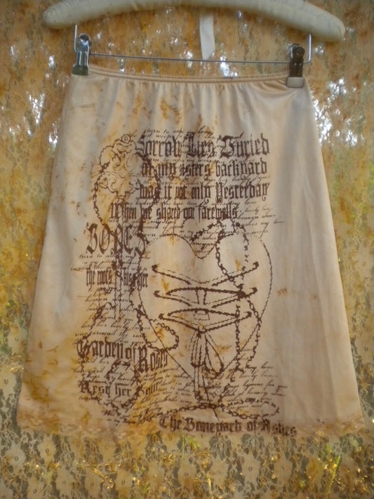 Boneyard Ashes Rust Dyed Mini Slip Skirt