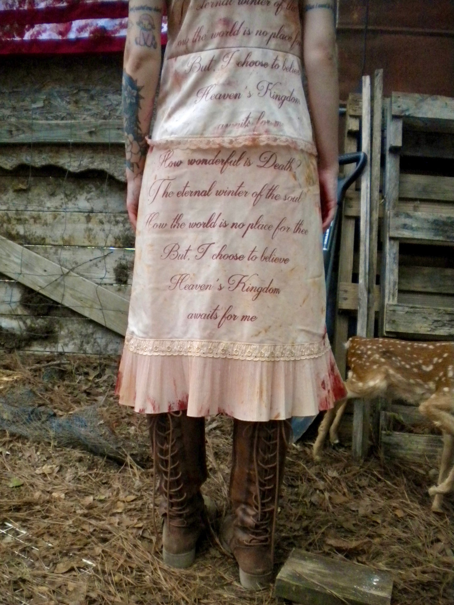 Bloody Rust Dyed Beloved Dust Slip Skirt