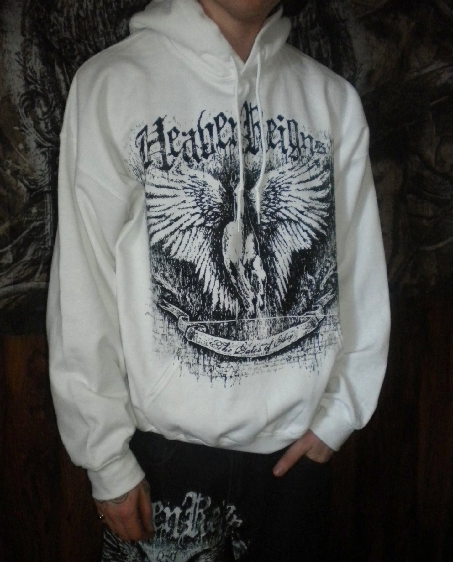 Heaven Reigns White Hoodie