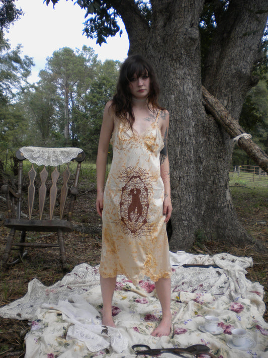 Rust Dye In Loving Memory Slip Dress