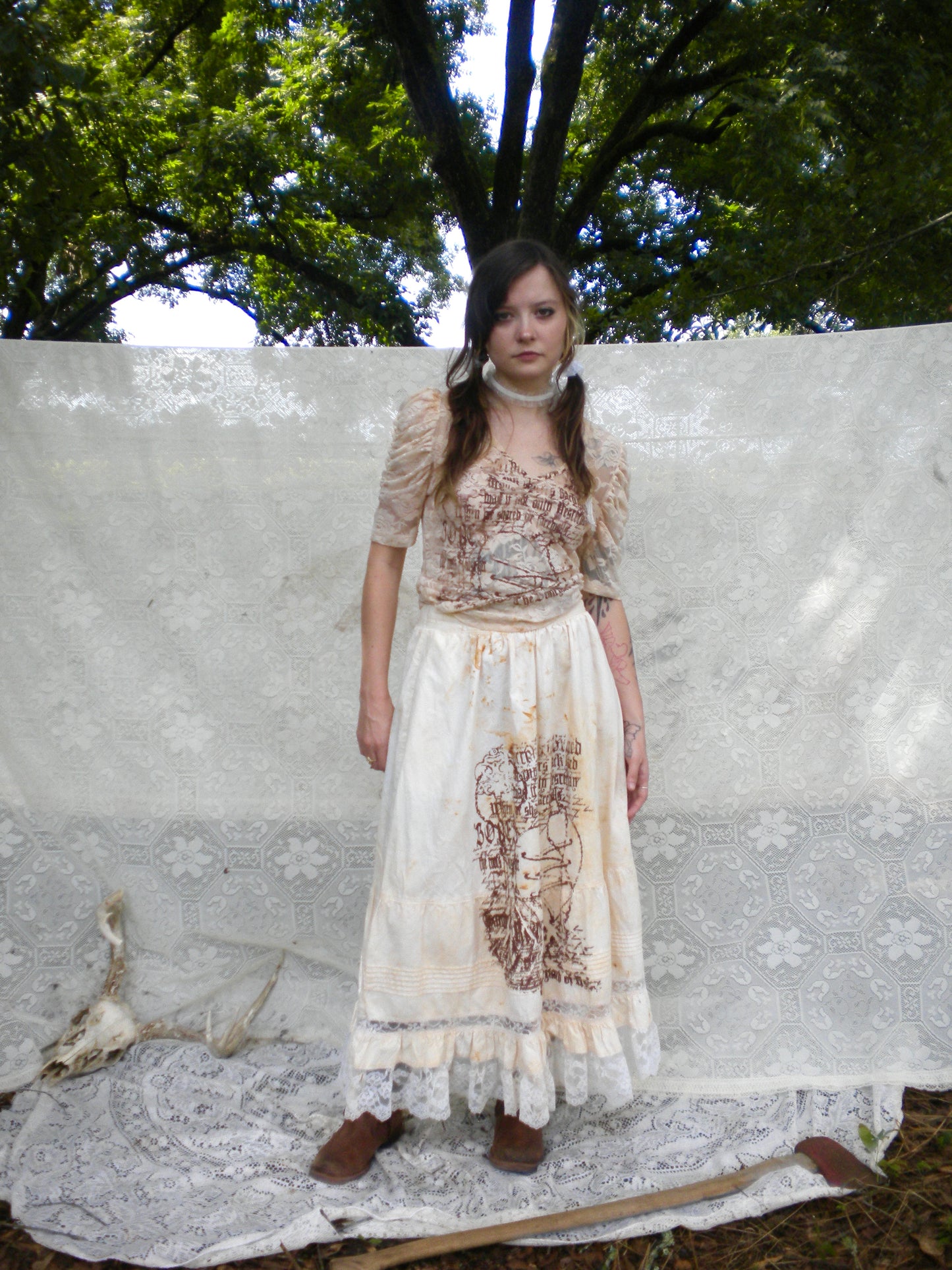 Rust Dye Boneyard Ashe Vintage Skirt