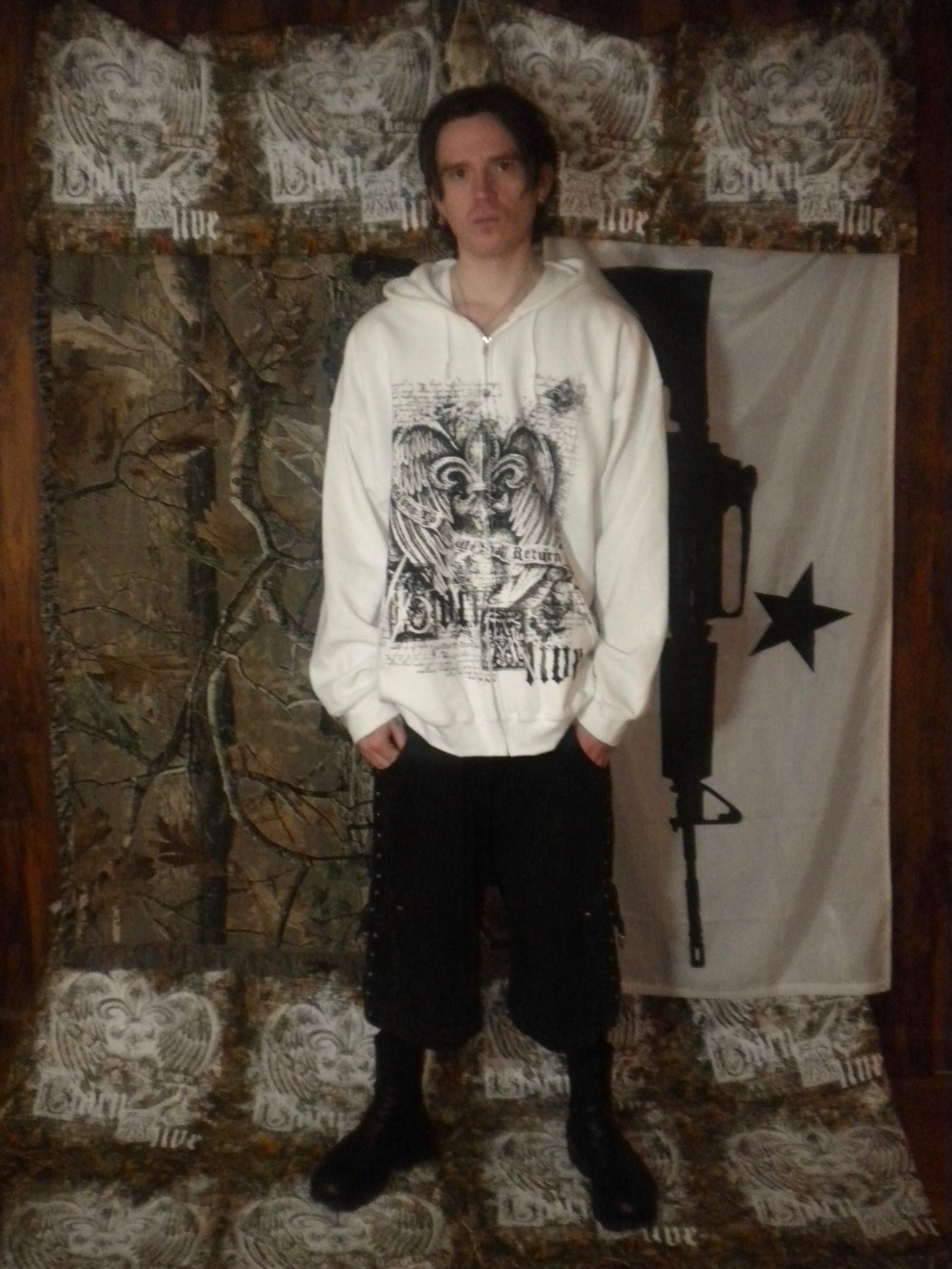 Born Alive White Hoodie