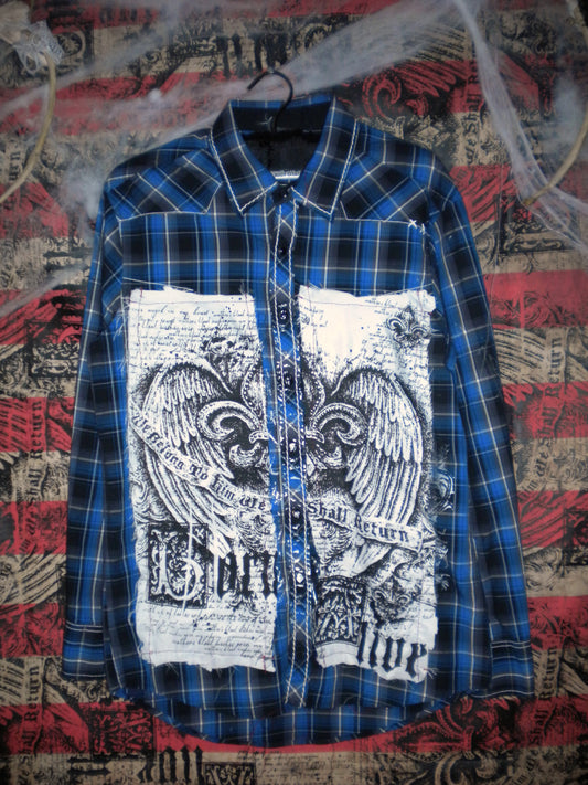 Born Alive Blue Flannel