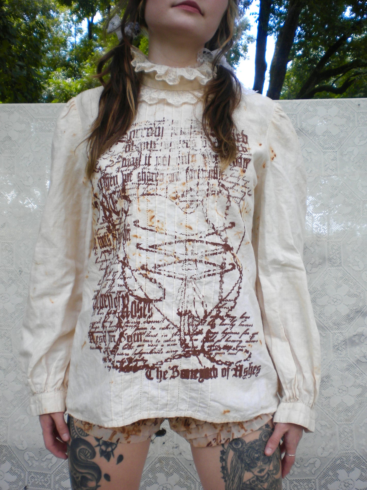 Rust Dye Boneyard Ashes Vintage Blouse