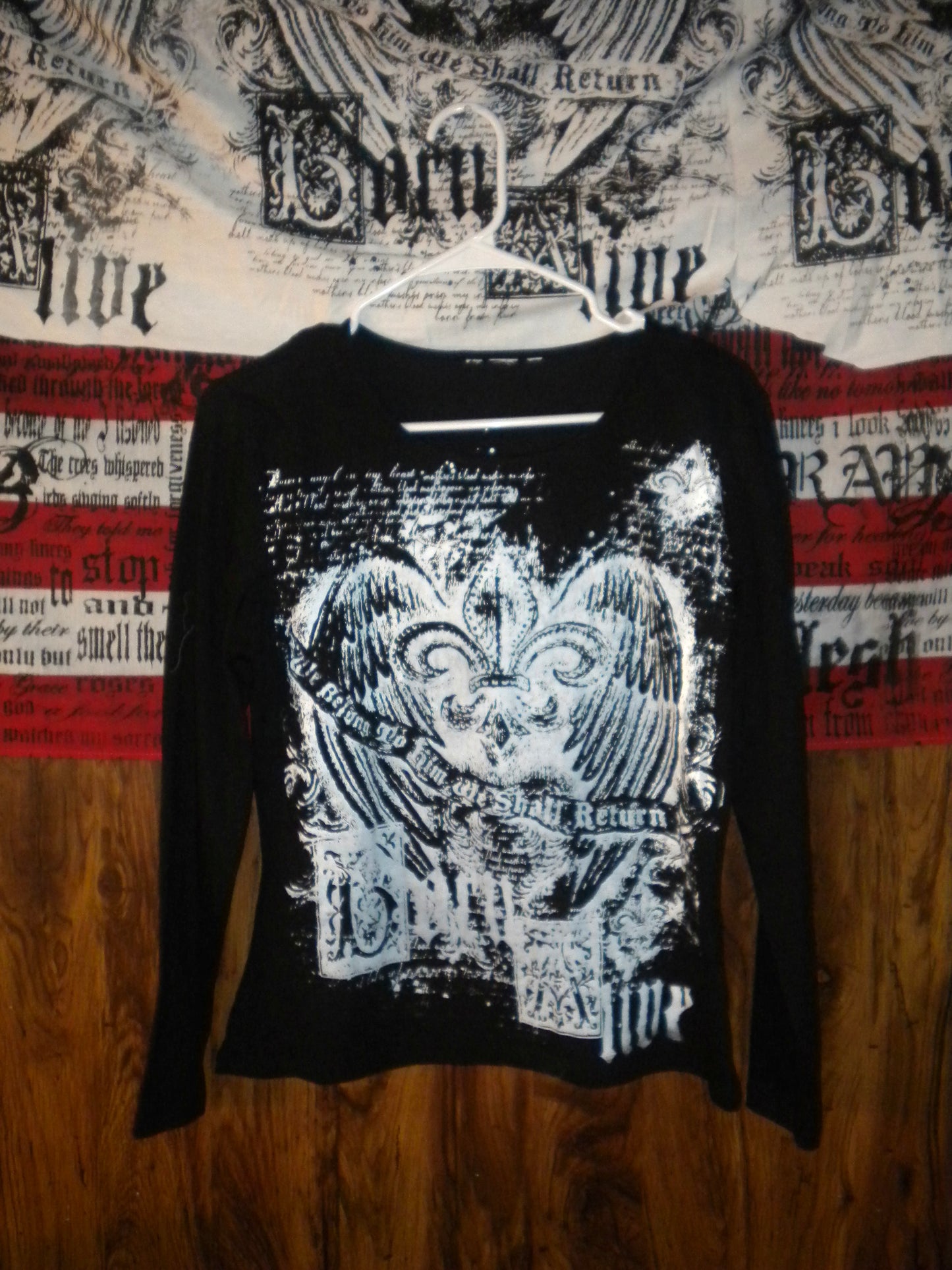 Born Alive Black Long Sleeve Top