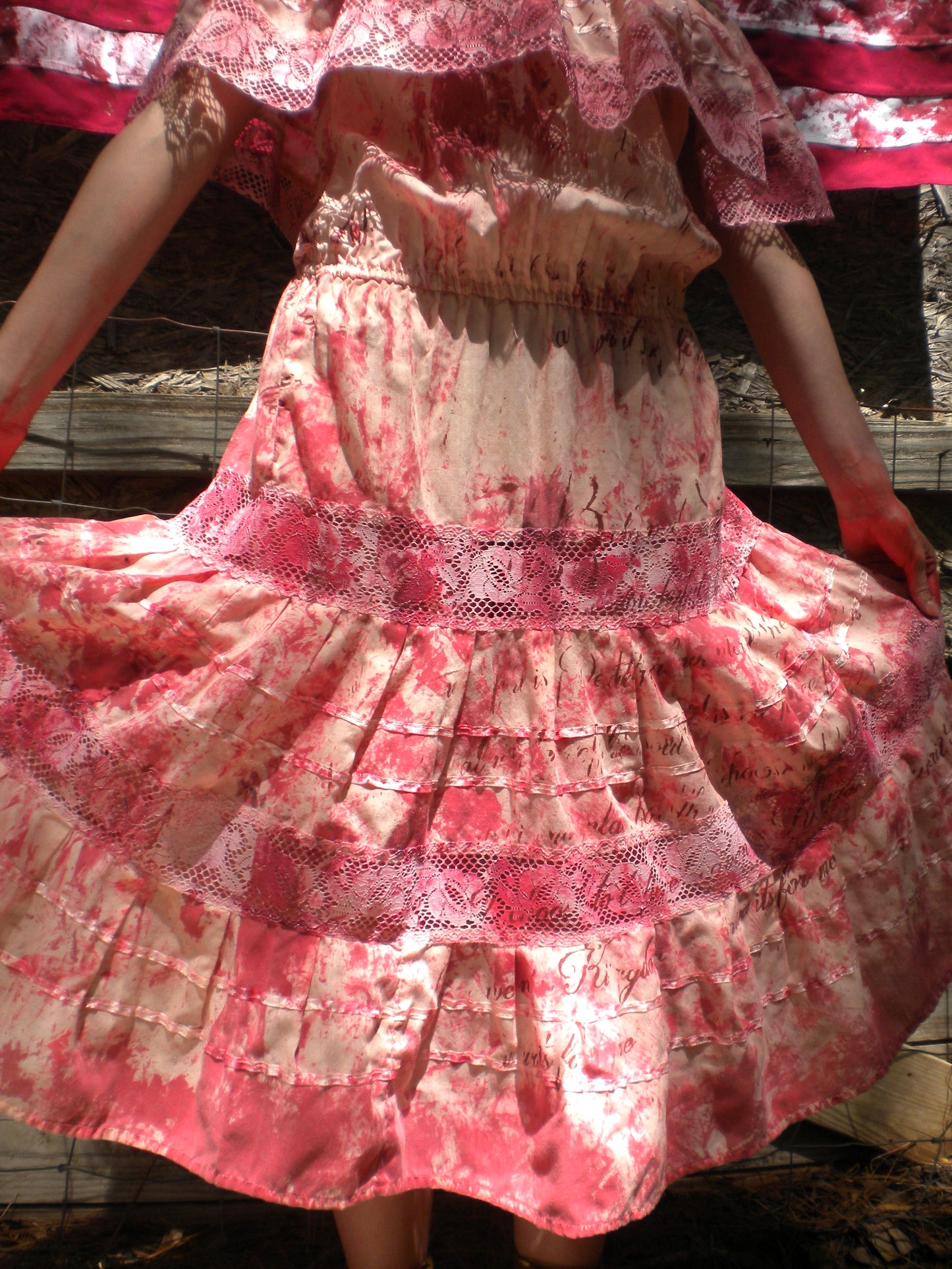 Bloody Rust Dyed Beloved Dust Cottage Dress