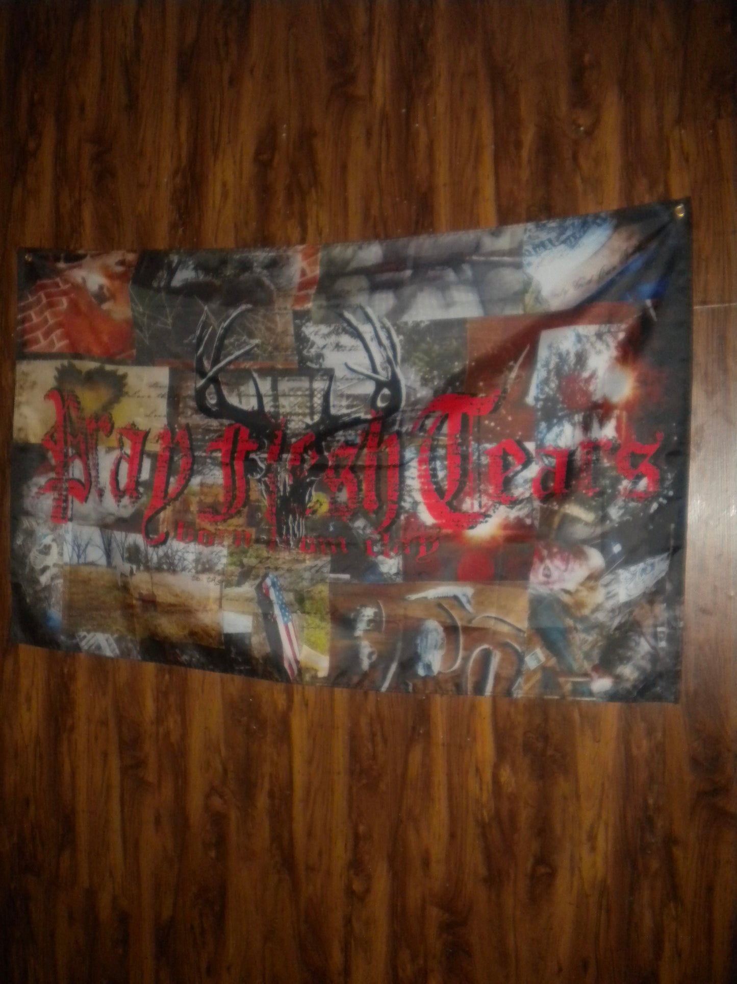 Pray Flesh Tears 3 x 5 Foot Flag