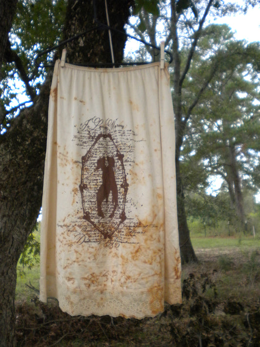 Rust Dye In Loving Memory Skirt XL