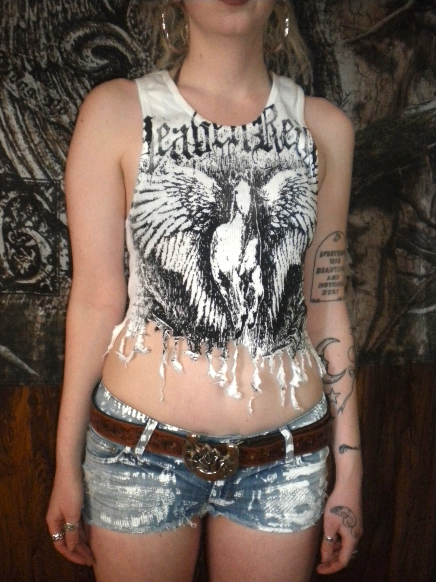 Heaven Reigns Distressed Tank