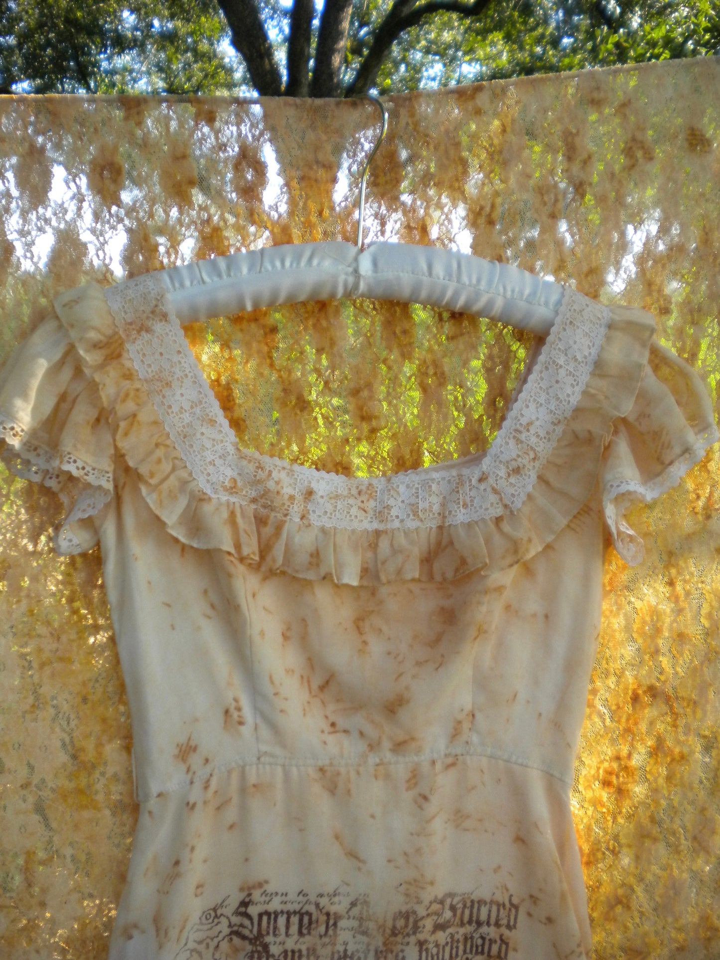 Boneyard Ashes Rust Dyed Vintage Prairie Dress