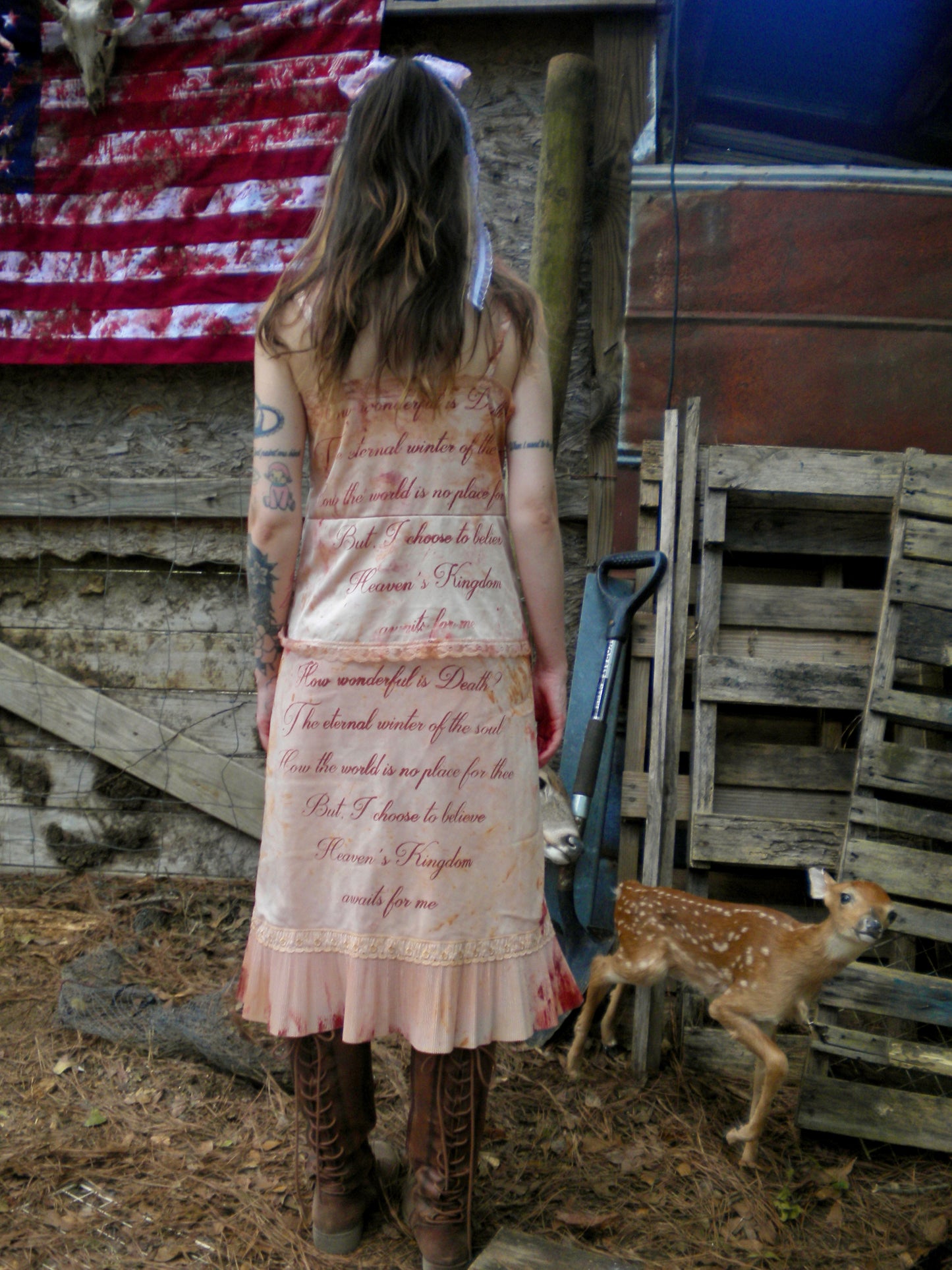 Bloody Rust Dyed Beloved Dust Lace Cami