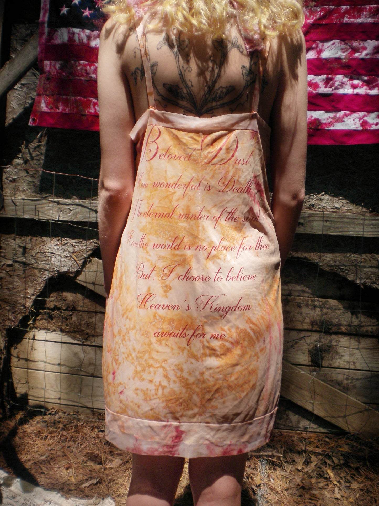 Bloody Rust Dyed Beloved Dust Slip Dress