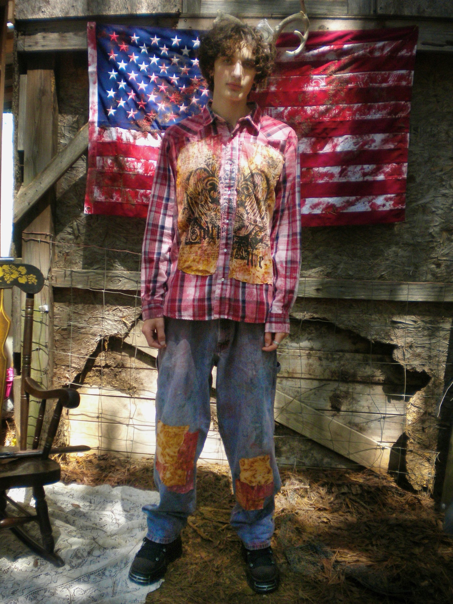 Bloody Rust Dyed Born Alive Flannel