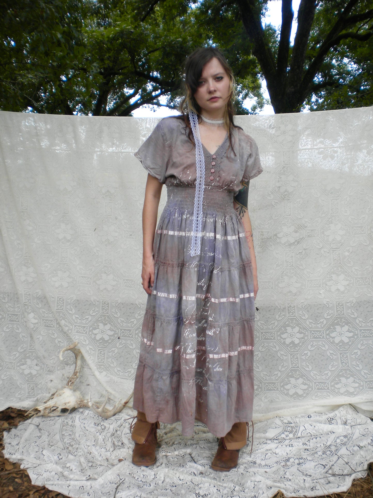 Rust Dye Beloved Dust Cottage Dress