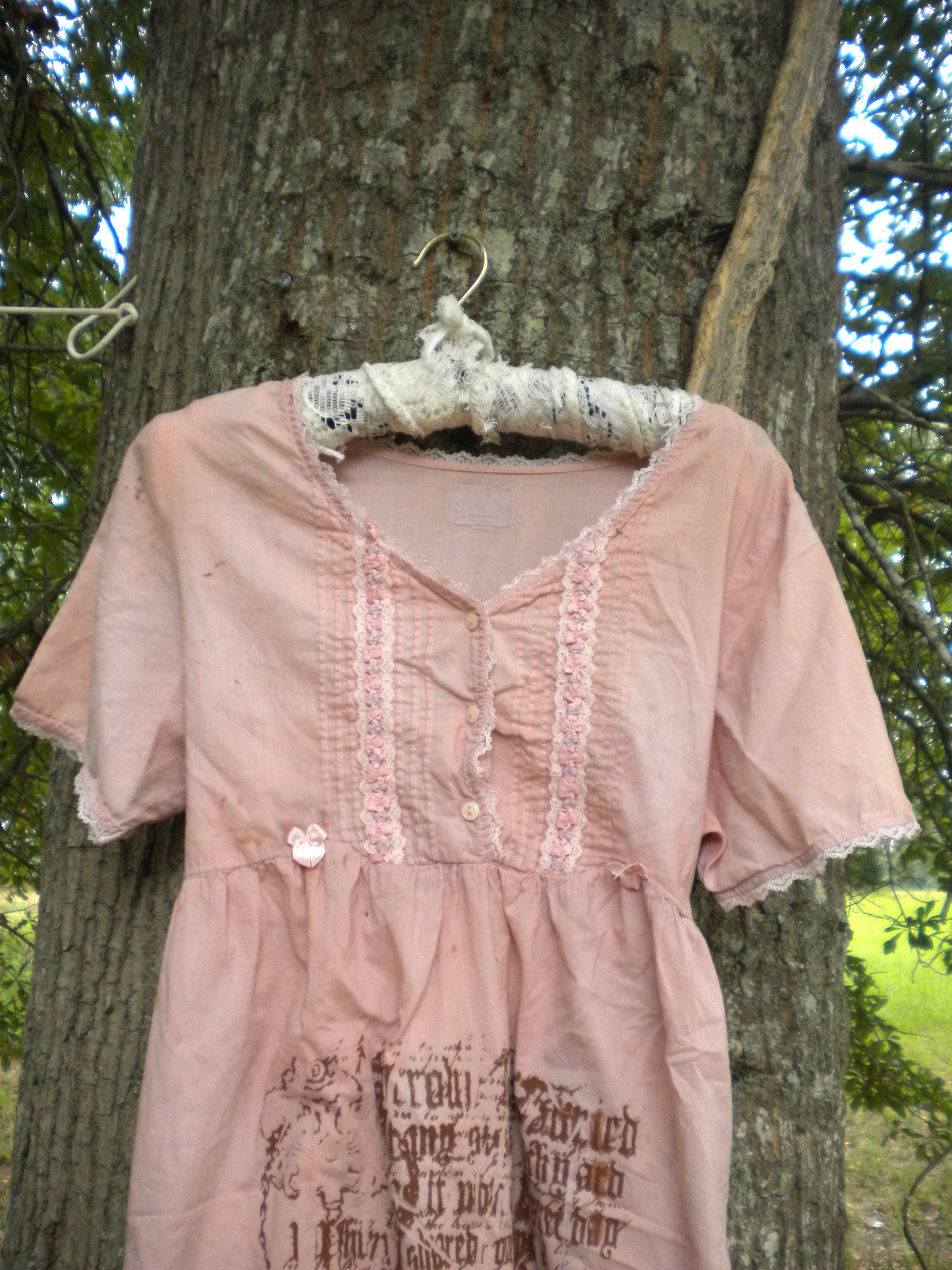 Boneyard Ashes Pink Blush Midi Cottage Dress