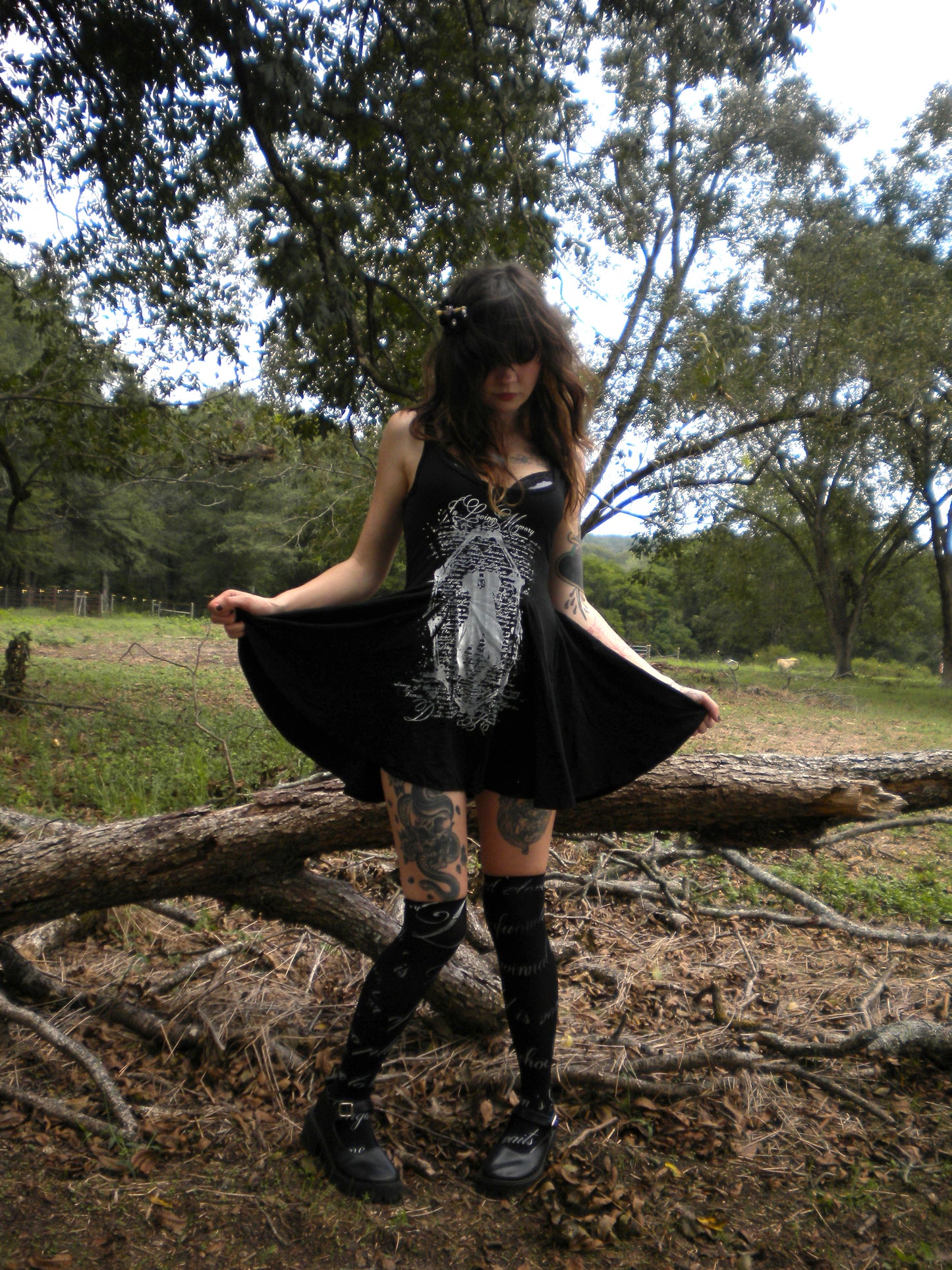 Black In Loving Memory Skater Dress