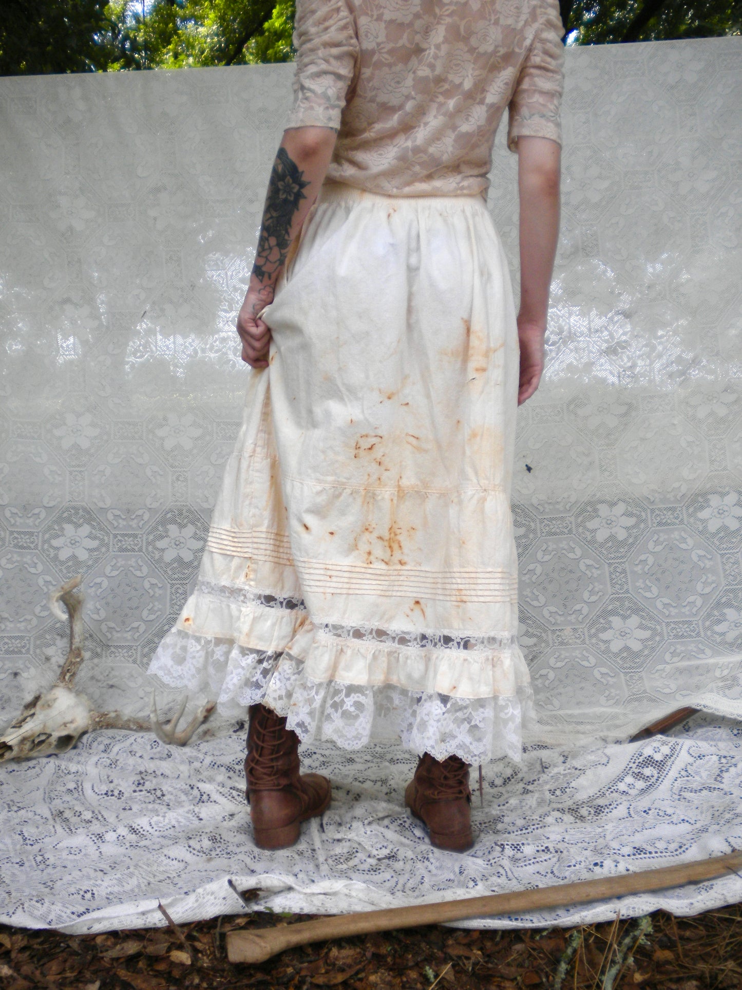 Rust Dye Boneyard Ashe Vintage Skirt