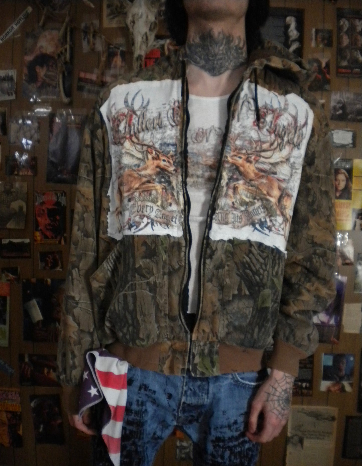 1/1 Antlers N Angels Camo Hoodie Jacket