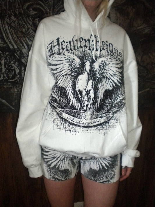 Heaven Reigns White Hoodie