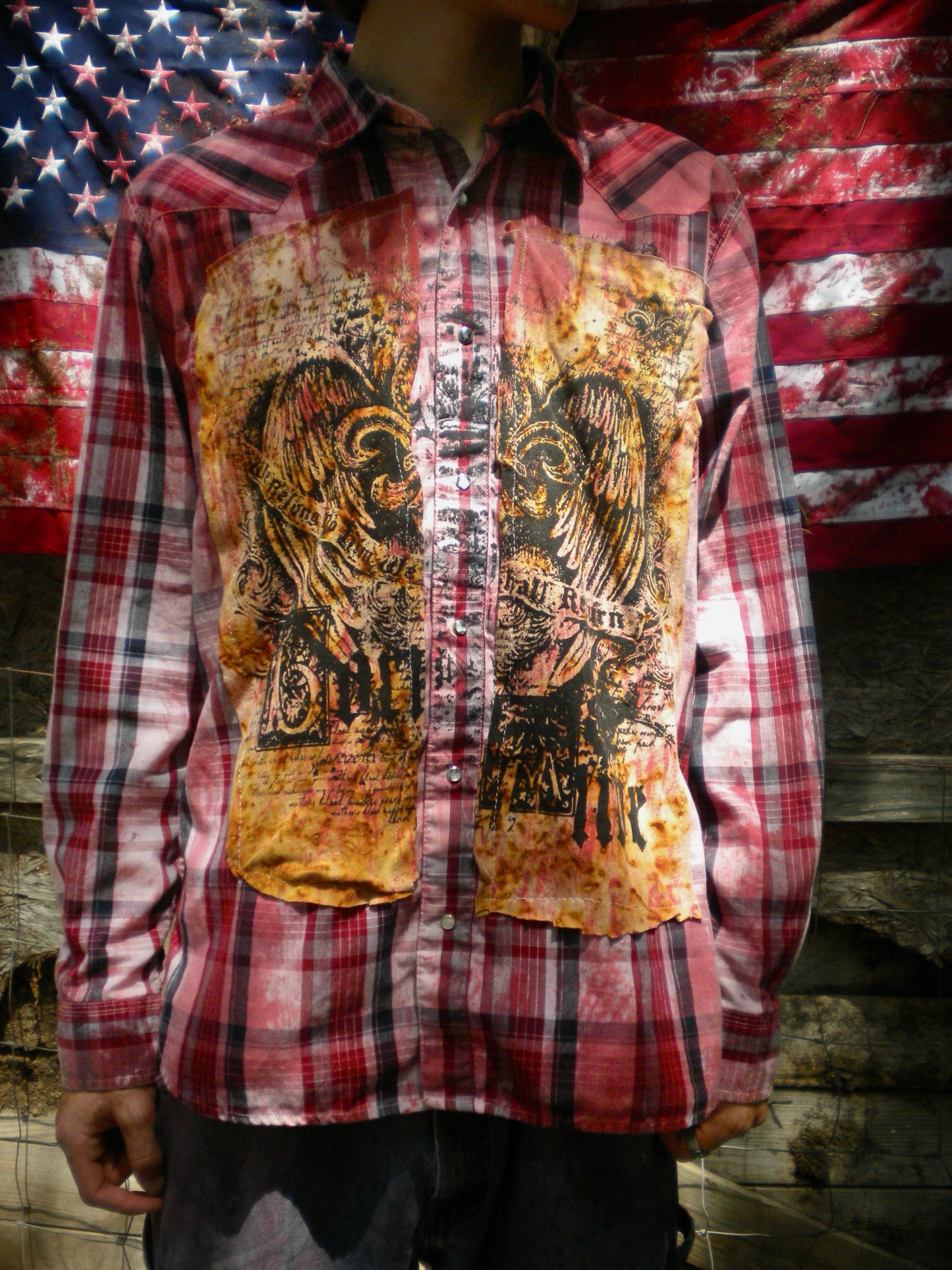 Bloody Rust Dyed Born Alive Flannel