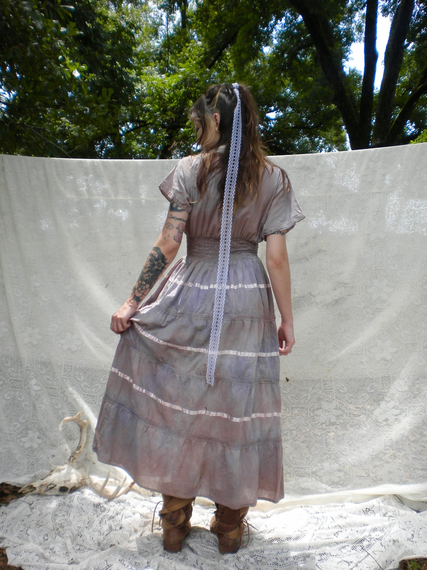 Rust Dye Beloved Dust Cottage Dress