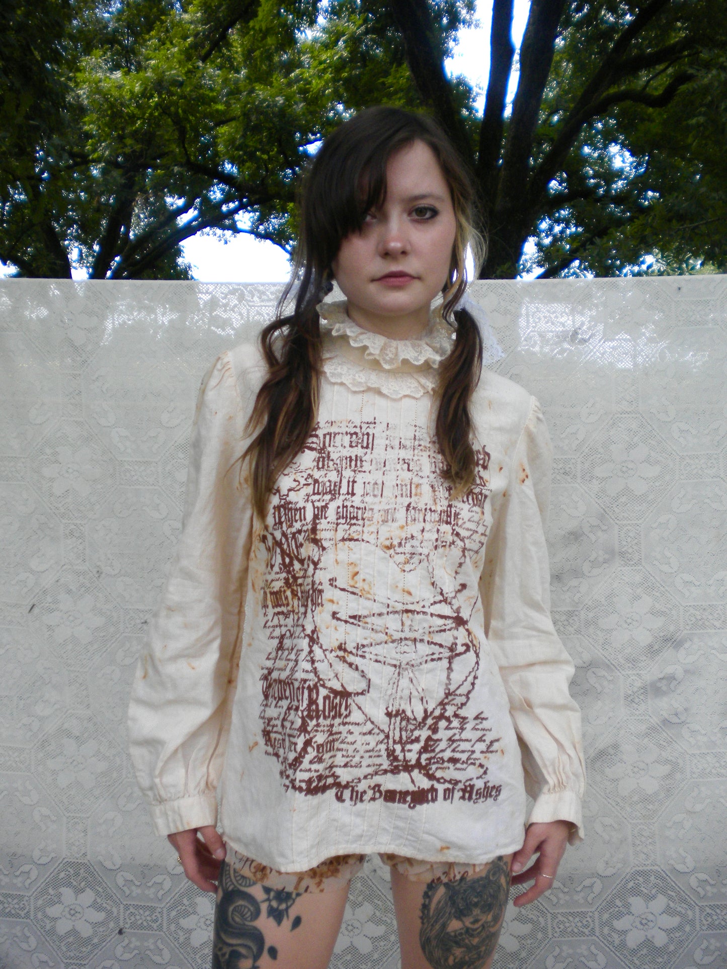 Rust Dye Boneyard Ashes Vintage Blouse